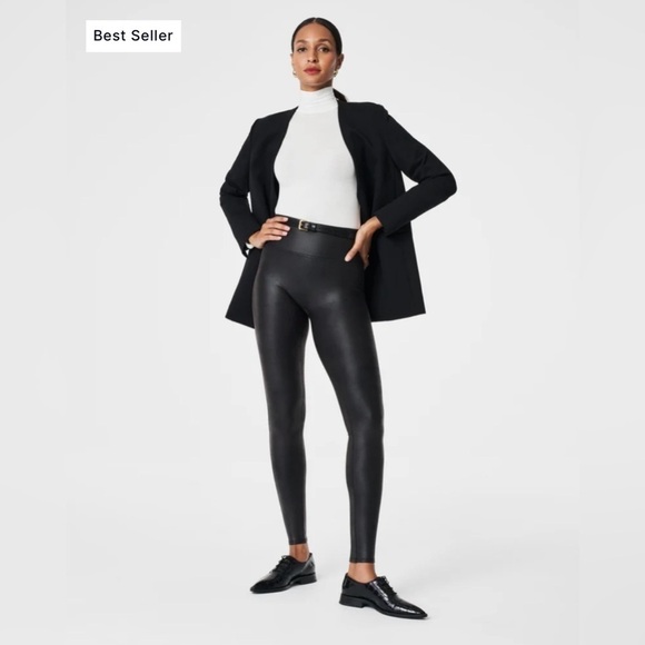 NWT SPANX Faux Leather Leggings Sz XL - Picture 6 of 12